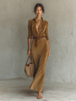 Suede Maxi Dress For Women