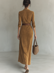 Suede Maxi Dress For Women