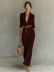 Suede Maxi Dress For Women
