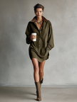 Suede Mini Dress For Women