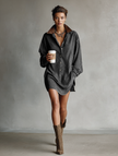 Suede Mini Dress For Women