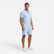 Men's slim fit polo shirt and shorts set by FJØRNA, perfect for casual summer wear, featuring a stylish and comfortable design.
