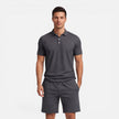 Men's slim fit polo shirt and shorts summer set by FJØRNA, casual men's outfit, stylish and comfortable for warm weather.