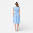 Elegant women's summer midi dress by FJØRNA featuring cotton lace, perfect for wedding guests and warm weather occasions.