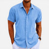 Men's lightweight summer shirt by FJØRNA, short sleeve, breathable fabric, ideal for warm weather wear.