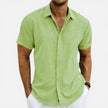 FJØRNA men's lightweight summer short sleeve shirt, breathable and cooling fabric perfect for warm weather.