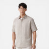 Men's lightweight Tencel short sleeve shirt by FJØRNA, perfect for summer, with a comfort fit and breathable fabric.
