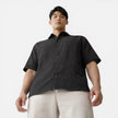 Men's lightweight Tencel short sleeve shirt by FJØRNA, designed for summer comfort, in a relaxed fit with natural fabric texture.