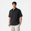 Men's lightweight Tencel short sleeve shirt by FJØRNA, perfect for summer, showcasing breathable fabric and comfortable fit.