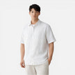 Men's lightweight Tencel short sleeve shirt by FJØRNA, summer comfort fit, breathable fabric, casual stylish men's shirt.