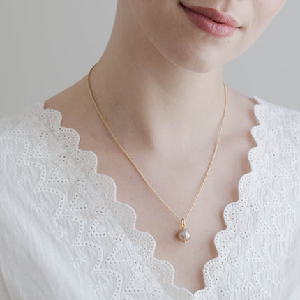 Svelvik | Gold-Plated Necklace Featuring Akoya Pearl