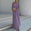 FJØRNA Luna White Dress with spaghetti straps, lightweight fabric, and elegant design perfect for summer or casual wear.