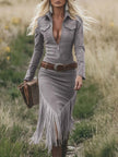 Tassel Midi Dress | Casual Dress