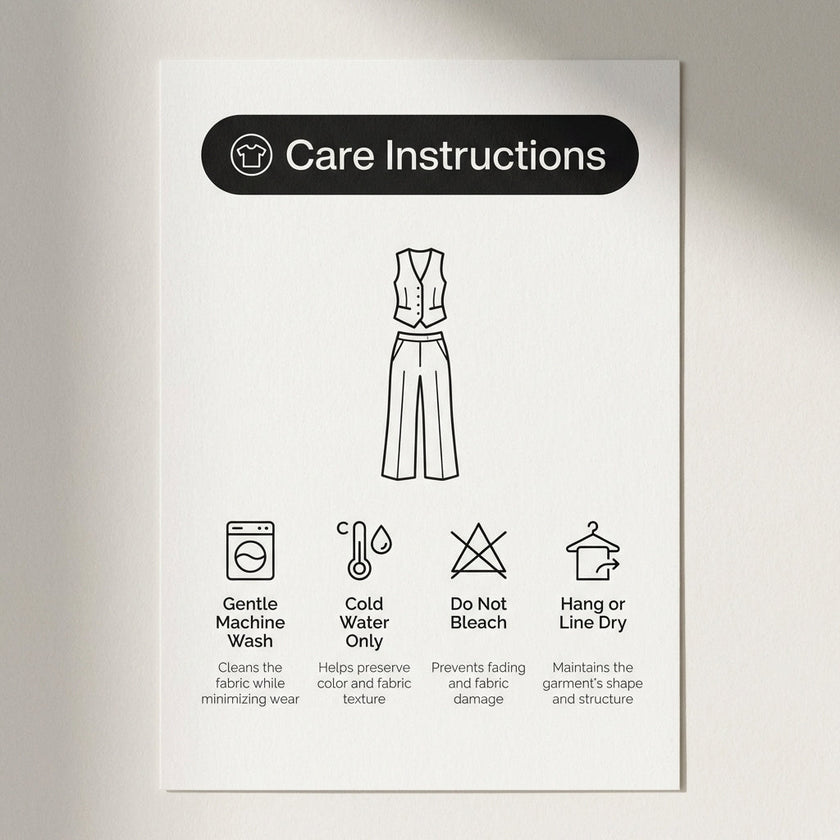 FJØRNA tailored linen-texture vest and wide-leg trouser co-ord set, stylish 2-piece outfit with relaxed fit and elegant design.