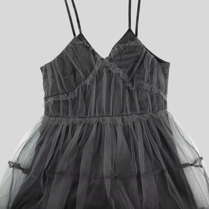 FJØRNA women's tulle mini dress featuring a stylish, lightweight design suitable for party and daytime occasions.