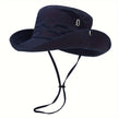 FJØRNA unisex lightweight sun hat with wide brim and adjustable cord, providing sun protection and casual style.