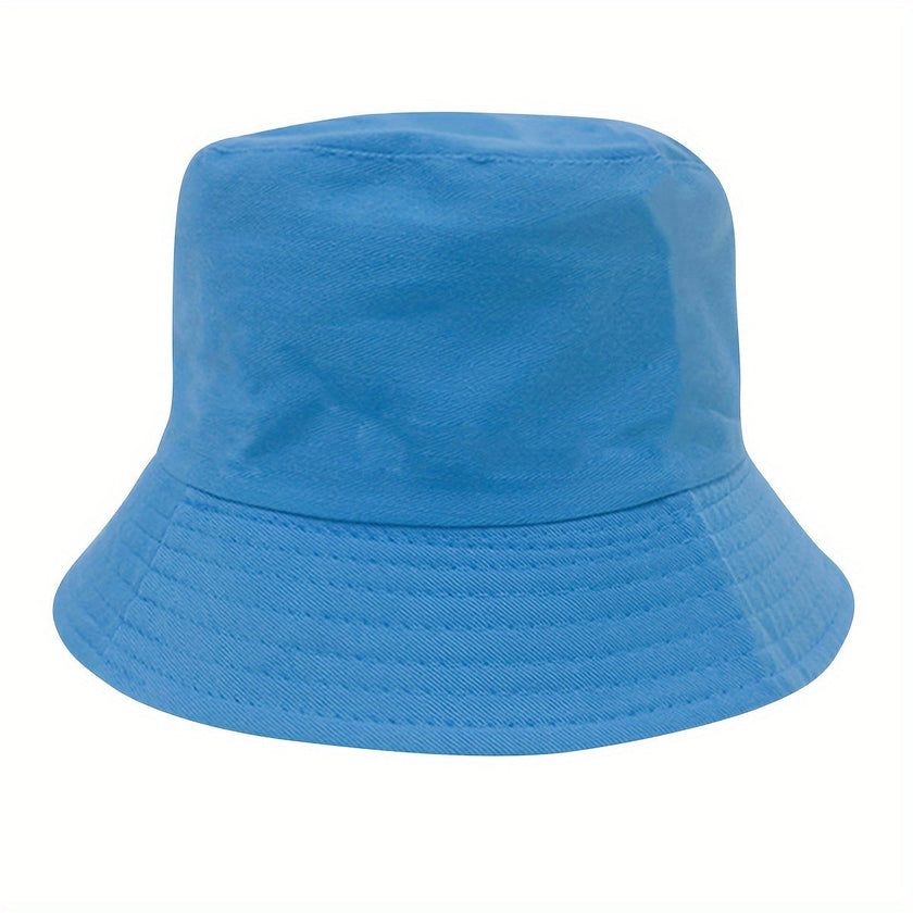 Unisex minimalist bucket hat with stitched brim by FJØRNA, featuring a simple, stylish design perfect for casual wear.