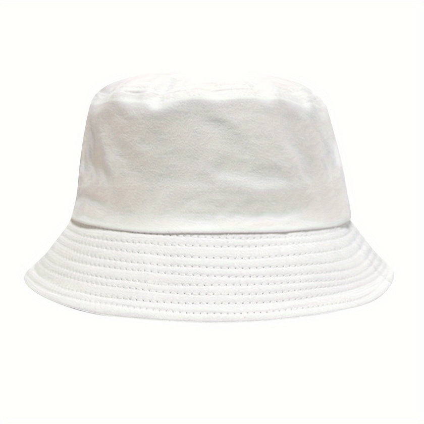 Unisex minimalist bucket hat by FJØRNA with a stitched brim, featuring a simple and stylish design for casual wear.