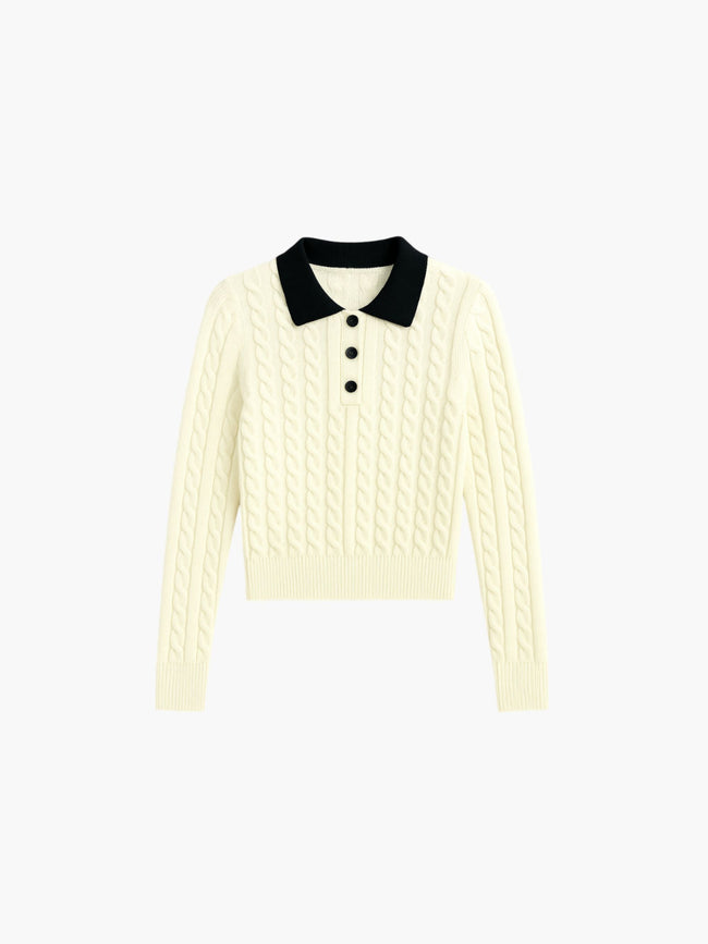 Knitted Polo T-shirt Women