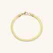 Clara | Elegant 14K Gold Herringbone Chain Bracelet