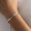 Clara | Elegant 14K Gold Herringbone Chain Bracelet