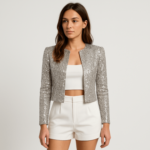 Women’s Sequin Evening Jacket | Short Style