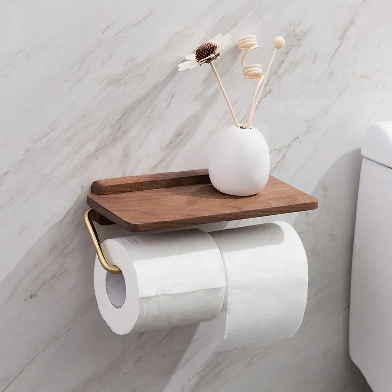 Hepibeth | Premium Toilet Paper Holder with Shelf