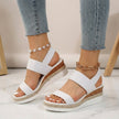 White women's orthopedic espadrilles by FJØRNA with adjustable straps and arch support, designed for comfort and style.