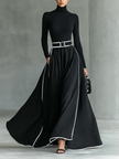 White Long Sleeve Maxi Dress For Women
