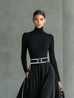 White Long Sleeve Maxi Dress For Women