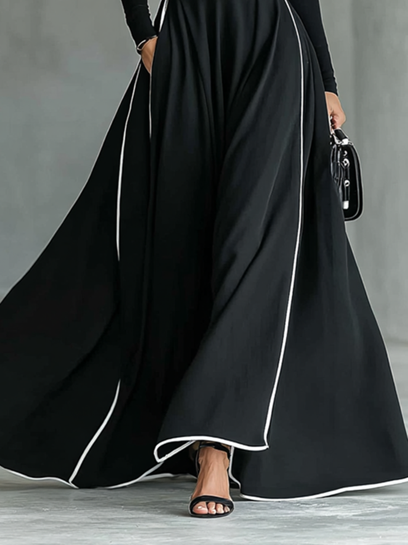 White Long Sleeve Maxi Dress For Women