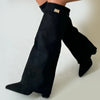 FJØRNA women's orthopedic knee-high suede boots with buckle detail and fold-over cuff for stylish support and comfort.