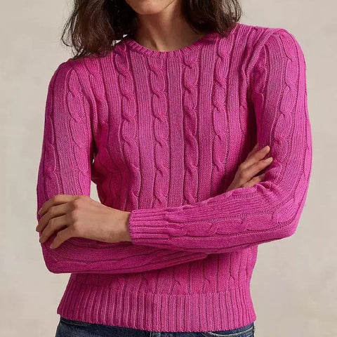 Cable-Knit Cotton Sweater - 1