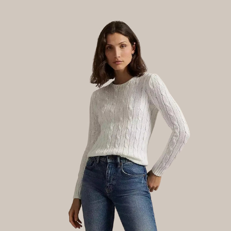 Cable-Knit Cotton Sweater - 8