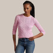 Cable-Knit Cotton Sweater - 10