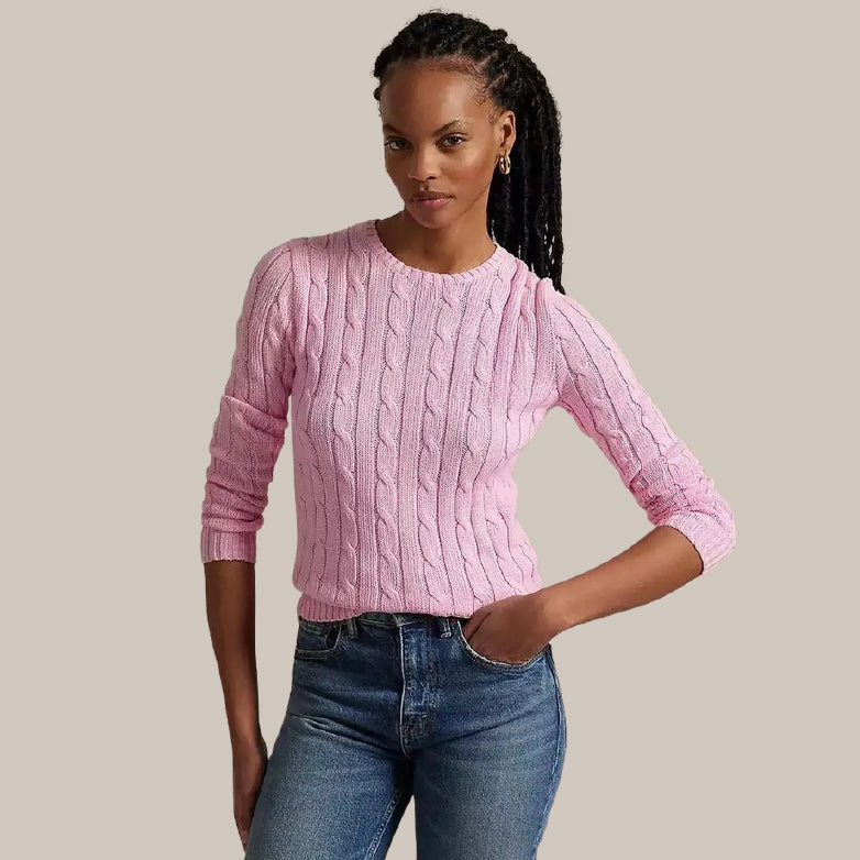 Cable-Knit Cotton Sweater - 10