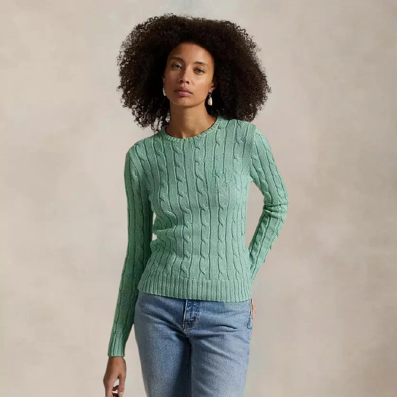 Cable-Knit Cotton Sweater - 14