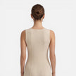 FJØRNA women's sleeveless formal maxi dress with pleats, perfect for wedding guests, elegant and stylish for special occasions.