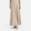 Women’s sleeveless formal maxi dress by FJØRNA with pleated design, perfect for wedding guest or elegant occasions.