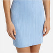Women’s FJØRNA knit mini dress with a slim fit, sleeveless design, and mock neck, perfect for casual or stylish occasions.