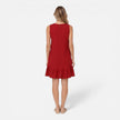 Women's lightweight sleeveless summer dress by FJØRNA with an A-line silhouette and ruffle hem, perfect for warm weather.