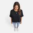 Women’s oversized cotton T-shirt by FJØRNA, relaxed fit, lightweight, breathable daily wear shirt with casual style.