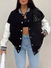 Women's Black and White Varsity Jacket