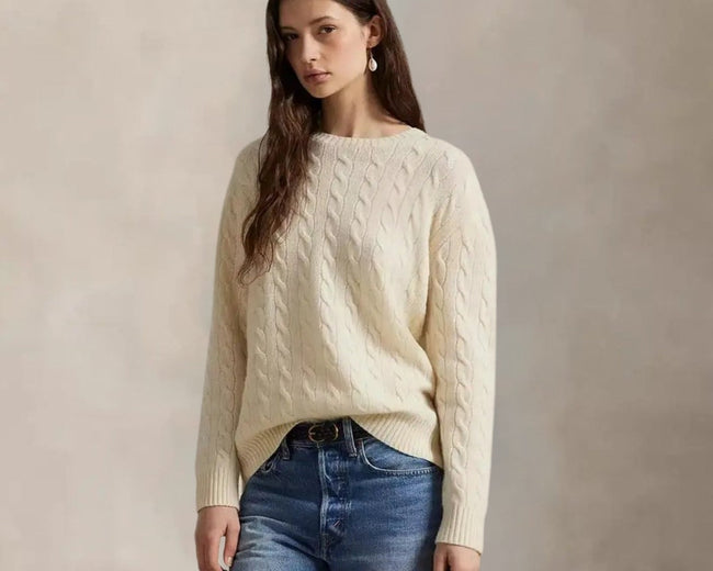Cashmere Cable Knit Sweater - 2