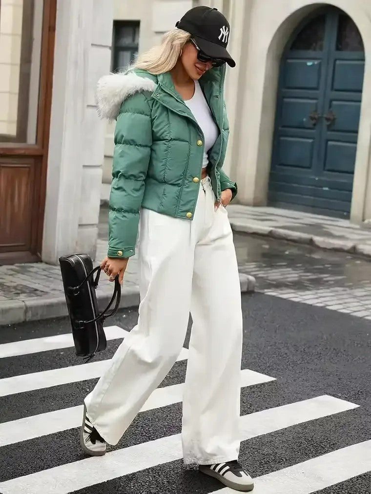 Women's Cropped Puffer Jacket