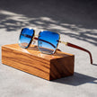 FJØRNA women's aviator sunglasses with UV400 protection and gradient lenses, stylish eyewear for sun protection.