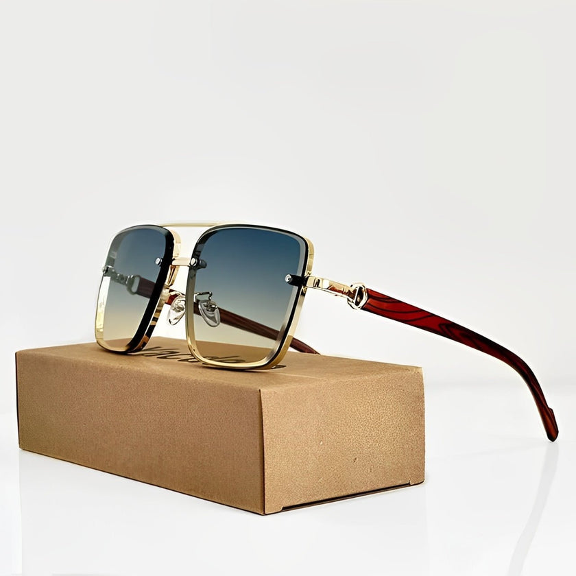 FJØRNA women's aviator sunglasses with UV400 protection and gradient lenses, featuring a classic metal frame.