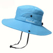 FJØRNA women's wide brim sun hat with breathable mesh for outdoor sun protection and stylish summer wear.