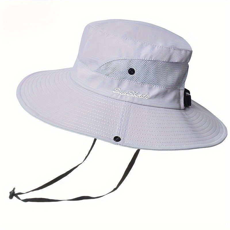 FJØRNA women's wide brim sun hat with breathable mesh for outdoor sun protection and stylish summer wear