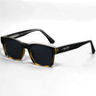 Women's square acetate sunglasses with gradient lenses and UV400 protection by FJØRNA, stylish eyewear for sunny days.